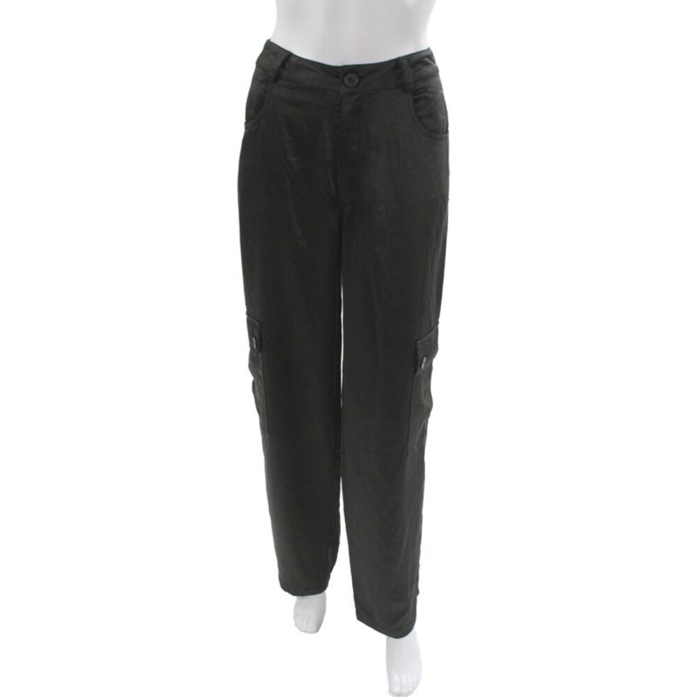 Sanctuary Womens Cargo Pants Black Button Polyester Solid Size S